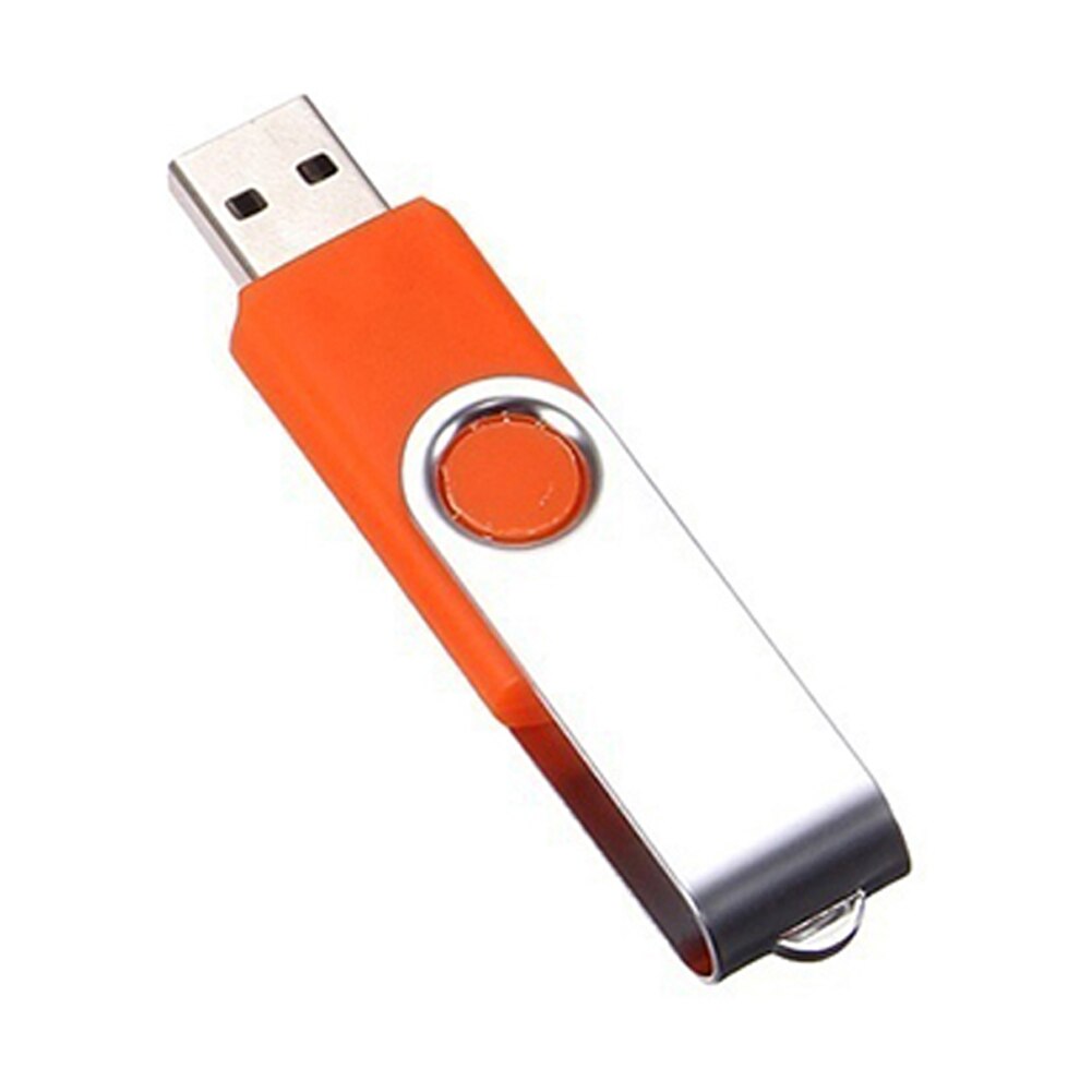 64Mb Draagbare Roterende Usb 2.0 Flash Memory Stick Pen Drive Data Storage U Disk: Orange