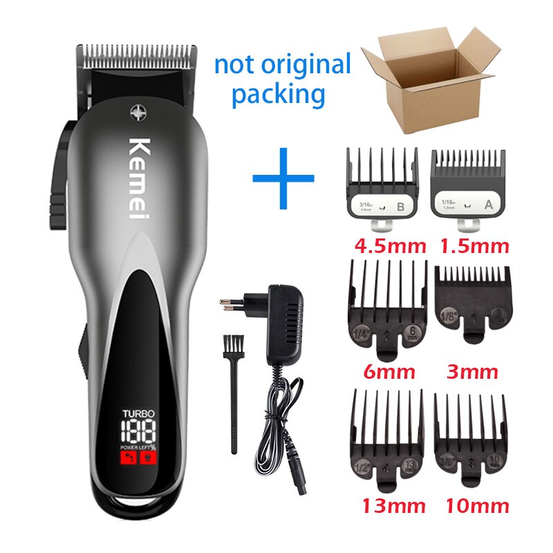 Kemei Elektrische Trimmer Kemei Professionele Tondeuse Krachtige Haar Scheren Machine Haar Knippen Baard Scheerapparaat: KM-1929box6