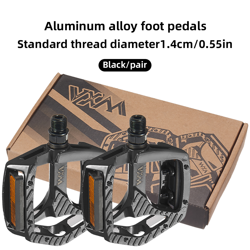 VXM Bicycle Sealed DU Bearing Nonslip Pedal Mountain Cycling Aluminium Alloy Ultralight Pedal Road MTB Pedals Bike Accessories: black