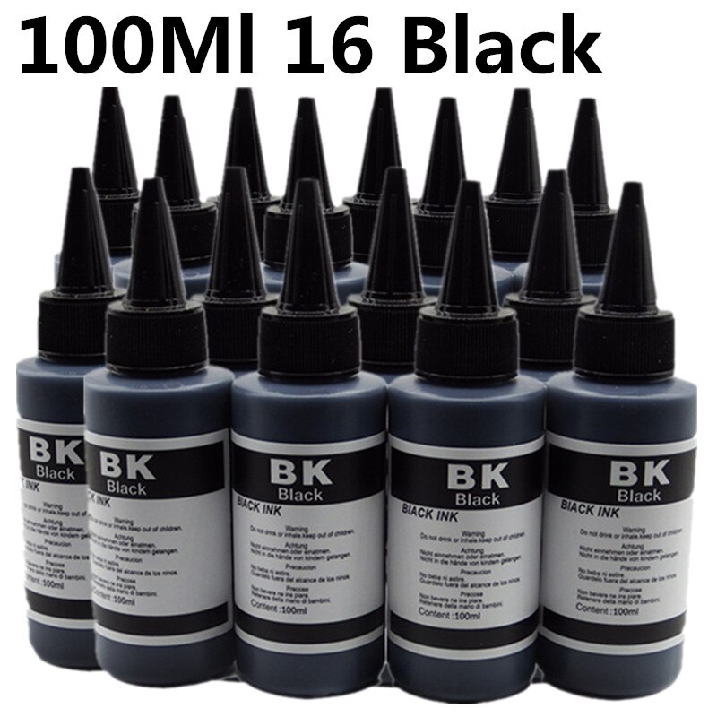 For LC61 Universal Dye Suit Refill Ink Kit Kits Refillable Inkjet DCP-165c DCP-375CW DCP-385CWDCP-395CN: 100ML 16BK