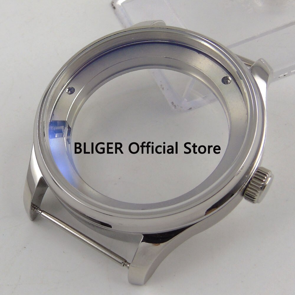 43MM Stainless Steel Polished Watch Case Fit For ST 2505 2530 Automatic Movement C127