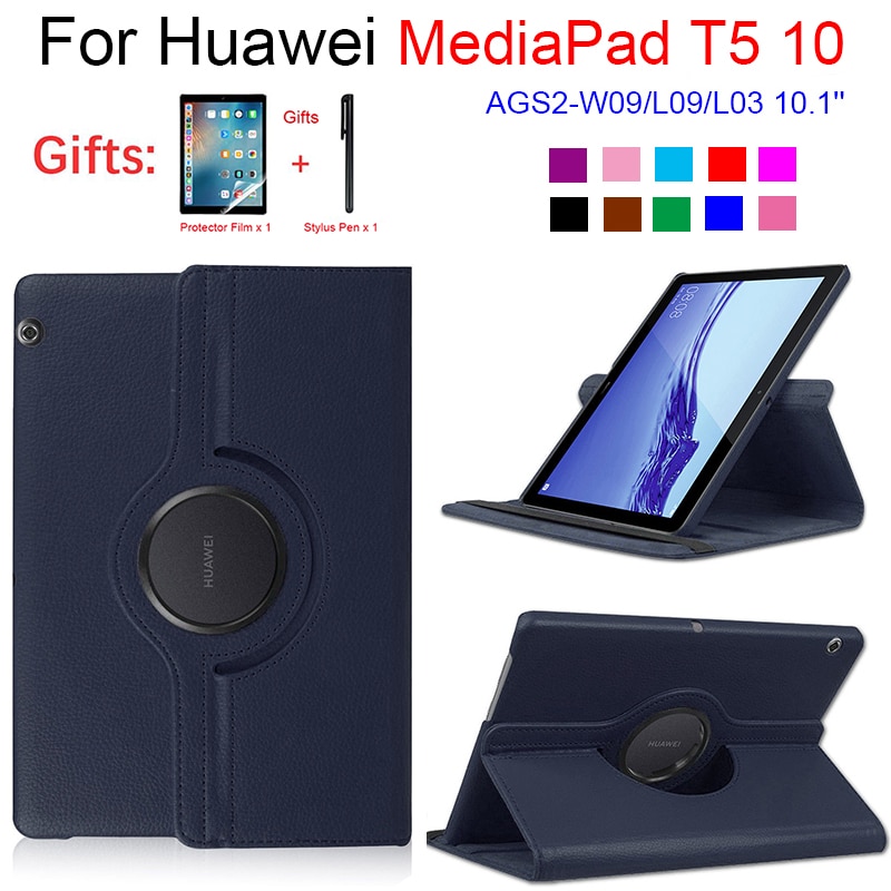 PU Leather Case For Huawei MediaPad T5 10 Tablet Case For Huawei MediaPad T5 AGS2-W09/L09/L03/W19 10.1"Funda Capa Stand Cover