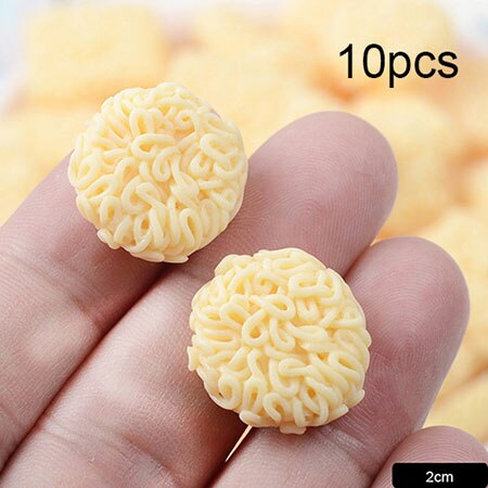 Instant Noodles Slime Accessories Toy Supplies Addition Charms Ramen DIY Crafts Filler for Fluffy Clear Crystal Slime Clay: B 10PCS