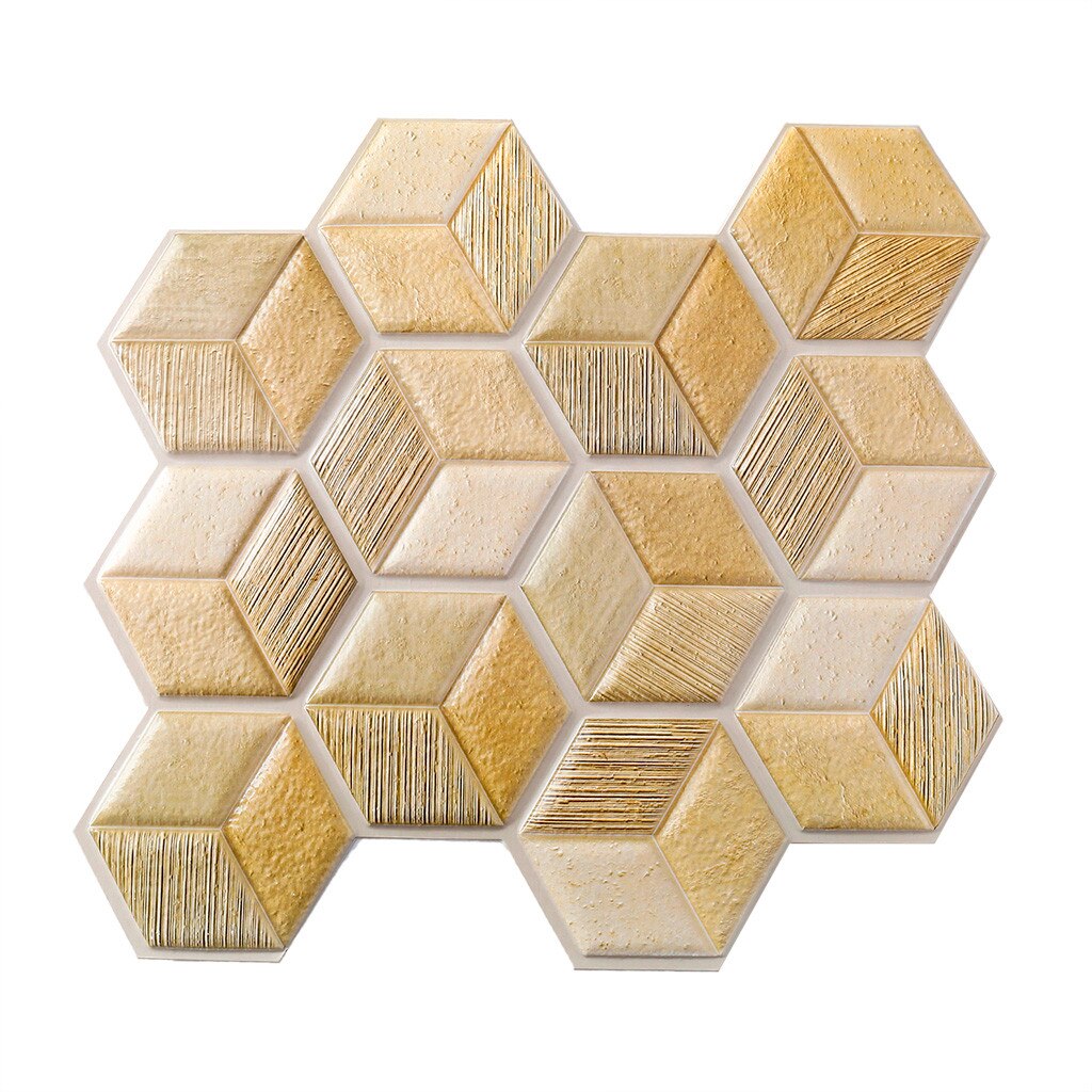 30X 30 Wall Sticker Kitchen Bathroom 3D Waterproof PVC Wall Decal Wall Baseboard Self-adhesive Wall Sticker Stereo Tile Stickers