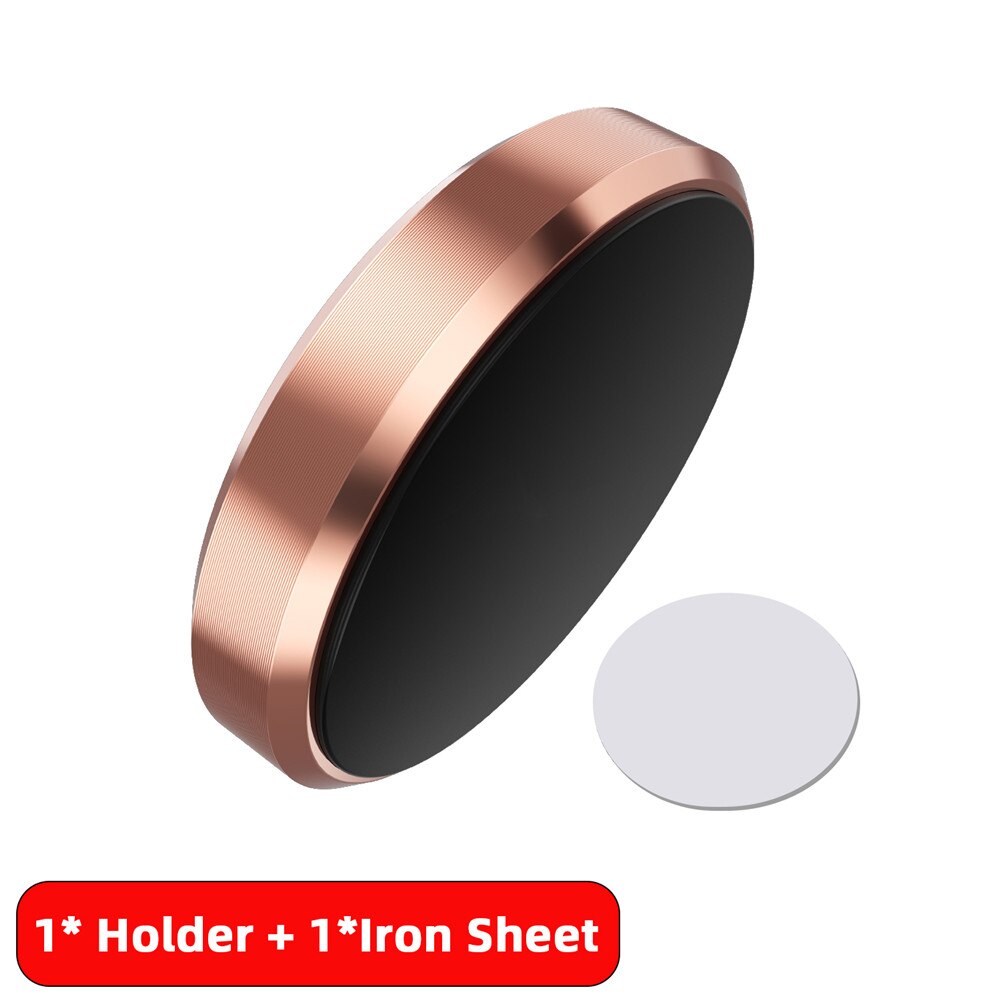 GTWIN 360 Magnetic Car Phone Holder Wall-mounted GPS Phone Mount for iPhone 12 11 pro Xiaomi Car Phone Stand mobile Phone holder: Rose Gold