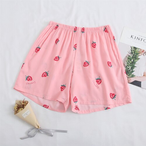 Loose smooth comfortable women's sleep bottoms floral print female home wear pants: 04 / XL(58KG-68KG)