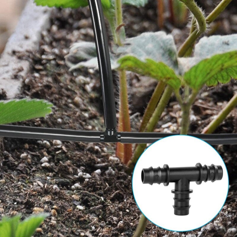 Drip Irrigation Fittings Kit 1/2 inch Tubing, 24 Piece SetBarbed Connectors and Compatible Drip or Sprinkler Systems