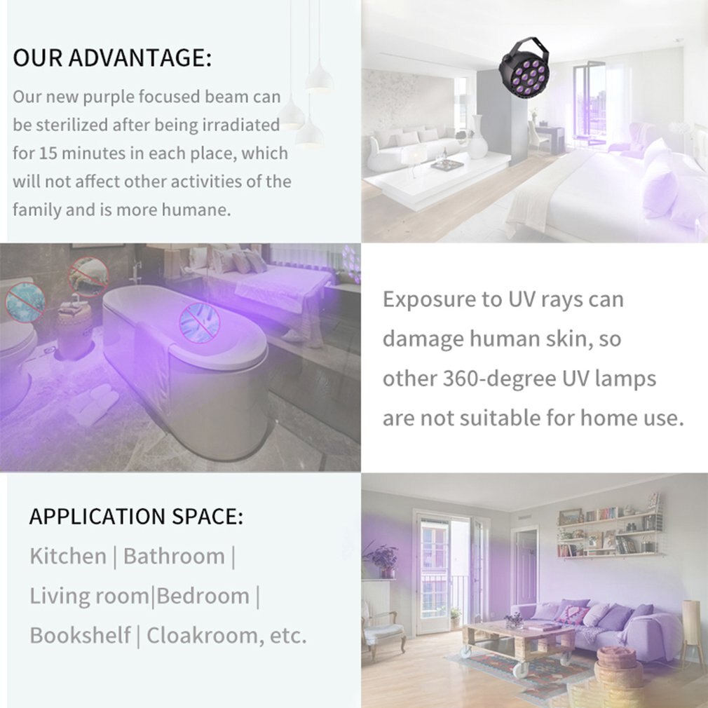 36w desinfectie uv thuis kamer straal type uv desinfectielamp led ultraviolet steriliserende lampen 1 st.