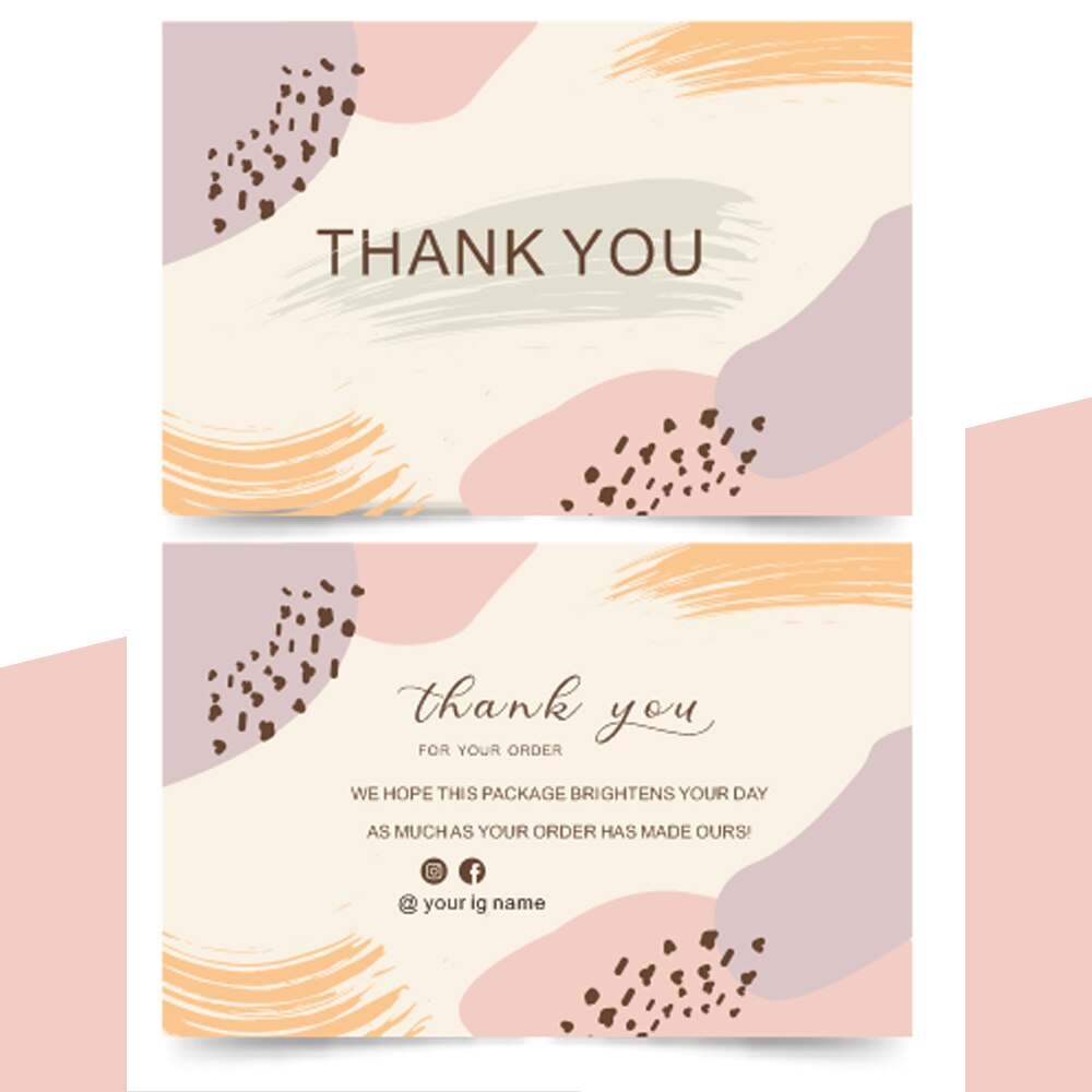 carddsgn Customer Thank You card Business Printable Thanks For Your Purchase Card Paper Card For Small Shop Packet 200Pcs: White / 150X100mm