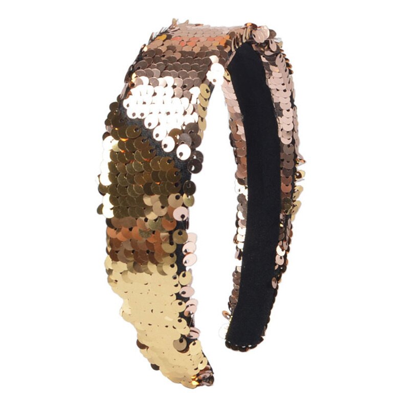 Lentejuelas sirena brillo lentejuelas deporte diademas para chicas antideslizante brillante pelo Hairband accesorios de estilo
