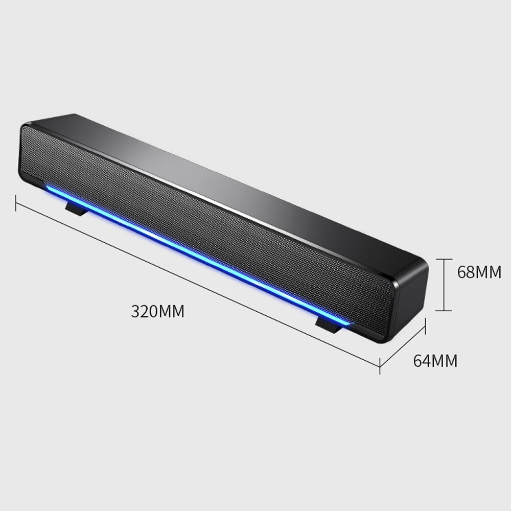 Bluetooth Computer Speakers Usb Powered Aux Wired Led Verlichting Surround Draagbare Pc Sound Bar Speaker Desktop Laptop Altavoces