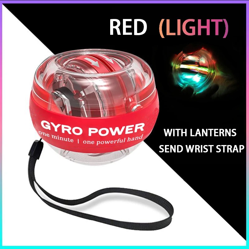 Fitness Equipment Sport Gym Powerball Gyro Ball Workout Equipments Exercise Power Portable Body Building Sports Entertainment: Red