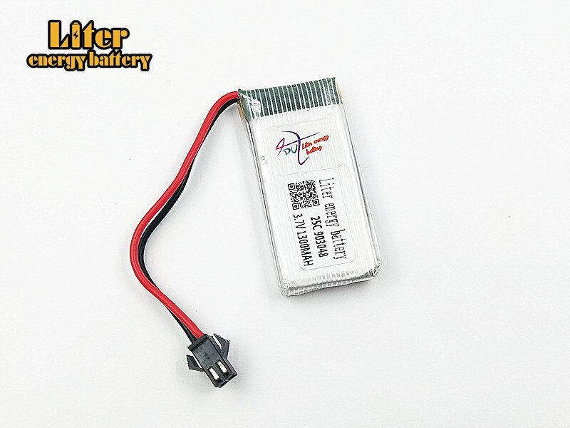 3.7 V 1300 mAH Lipo Batterij Voor Afstandsbediening Helikopter batterijen 3.7 V 1300 mah lipo batterij SM plug Li -po batterij 903048 25c