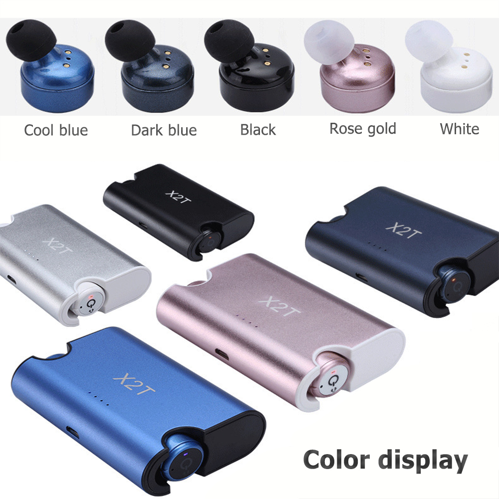 X1T mise à niveau X2T Bluetooth écouteur vrai sans fil écouteurs double Bluetooth 4.2 intra-auriculaires écouteurs 1500mAh boîte de charge casque
