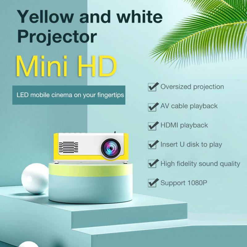 YG300 Micro LED Projector Supports HD 1080P Playback Portable HDMI USB 320x240 Pixel Projector Home Media Player Mini Projector