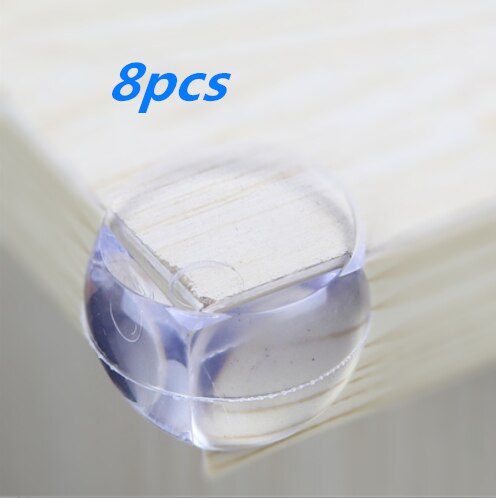 Silicone Child Baby Safety Protector Furniture Corner Table Cover Anti-collision Edge And Corner Cover: 8PCS