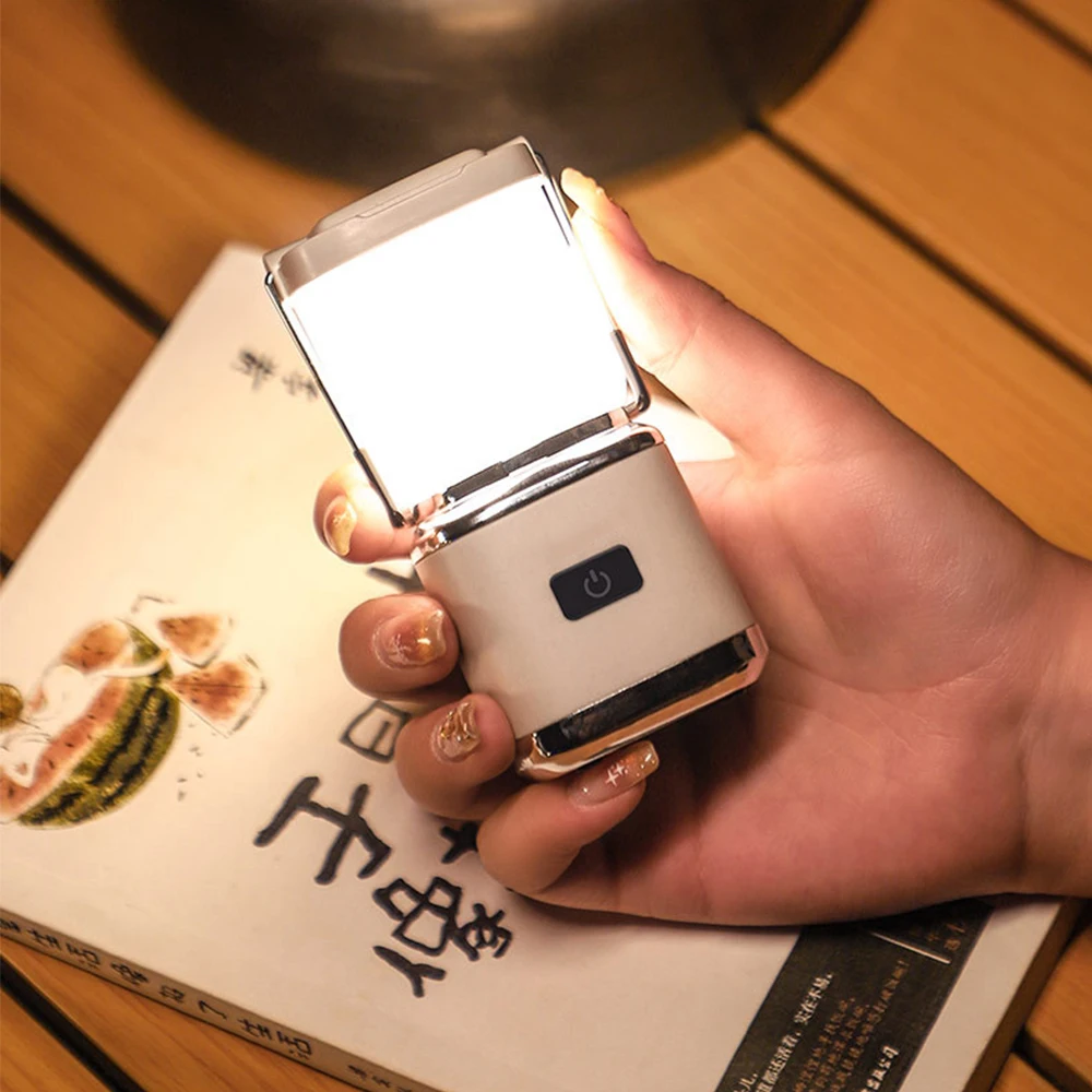 Luce ricaricabile per tenda da campeggio Lanterna portatile a portato Luce d'atmosfera retrò con gancio sospeso Torcia di emergenza