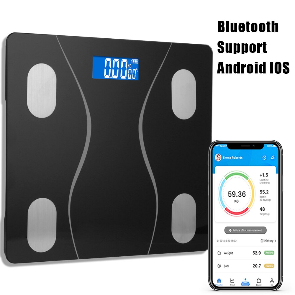 Smart Electronic Balance weighing Scale BMI Body Composition Analyzer Bluetooth App Digital Bathroom Scales Body Fat Scale