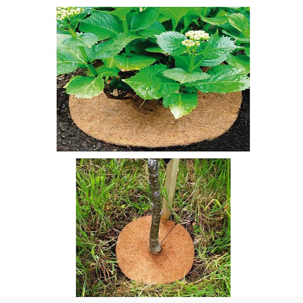 Ring Tree Protector Mat Acupuncture Round Brown Flakes Gardening Tools Pad For Indoor Or Outdoor Disc Plant Cover