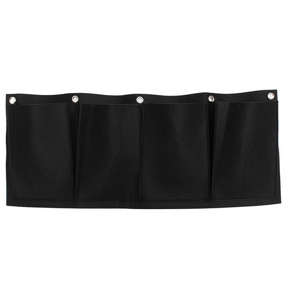 Garden Planter Wall-mounted Polyester Home Gardening Flower Planting Bags Horizontal 4 Pockets Living Indoor Wall Planter