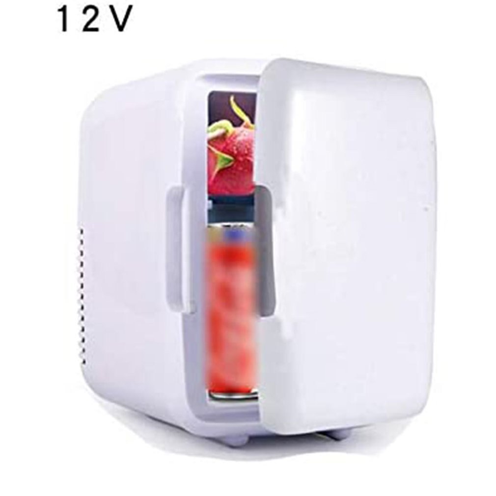 4L Mini Fridge Refrigerator Portable Car Freezer Car Refrigerator Cooler Heater Universal Vehicle Parts: white