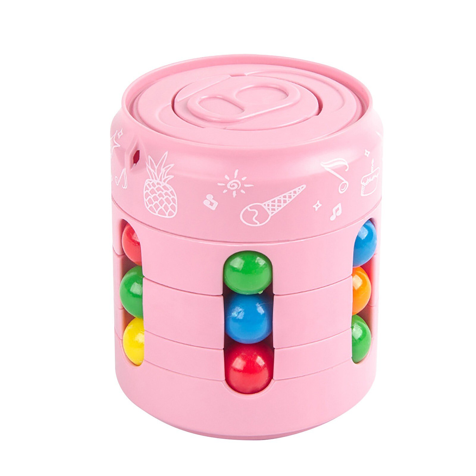Stress Spel Speelgoed Voor Kinderen Magic Spinning Bean Draaiende Kan Decompressie Speelgoed Kid Kinderen Speelgoed: Pink 