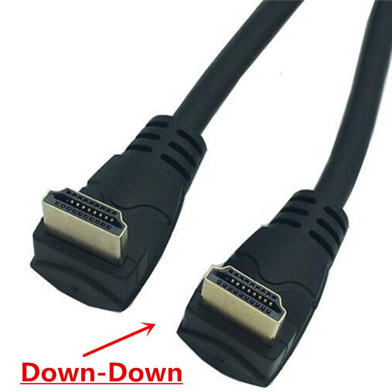 Câble hdmi coudé 4k 1080p degrés vers le haut et vers 90 bas pour xbox, hdtv, dvd et vidéo 0.3m 0.6m 1.8m