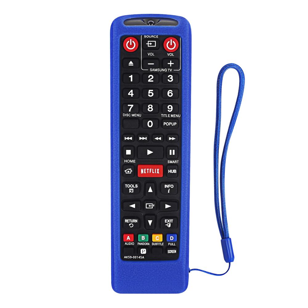 Protective Case TV Remote Control For Samsung AA59-00786A AA59-00602A AA59-00666A AA59-00741A 00637 00817A Silicone Soft Cover: Blue