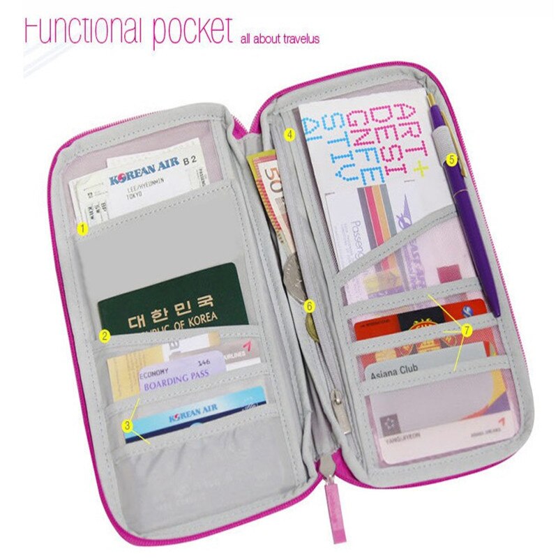 1Pc Women Men Passport Cover Travel Credit ID Card Holder Wallet Purse Storage Document Bag Passport Case Organizer
