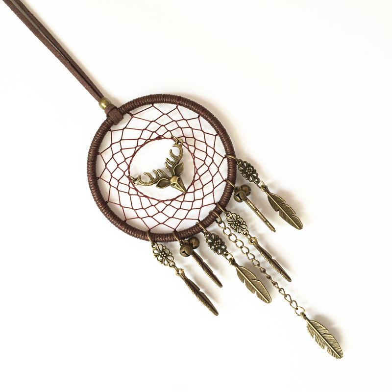 Auto hangende huisdecoraties dromenvanger auto thuis hangend met elanden en jingle bells het beste voor haar