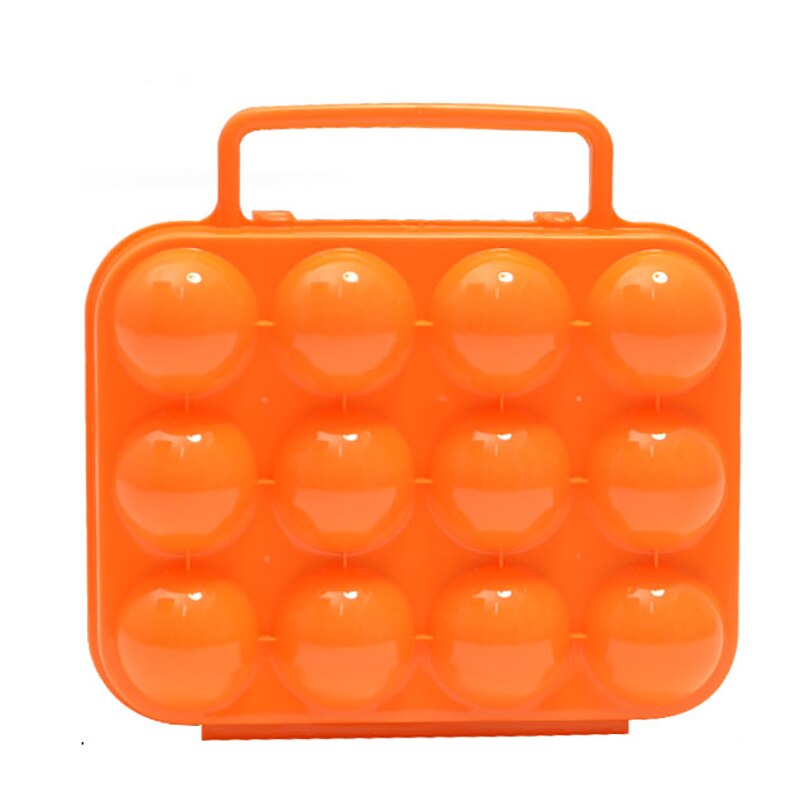Draagbare kampeerdrager voor eieren, doos, keuken, handige container, eieropslag, container, wandelen, buiten: Oranje