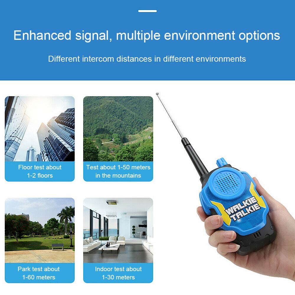2 Pcs Draagbare Kinderen Walkie Talkies Kids Lange Afstand Walky Talky Elektronische Verjaardag Kerstcadeau