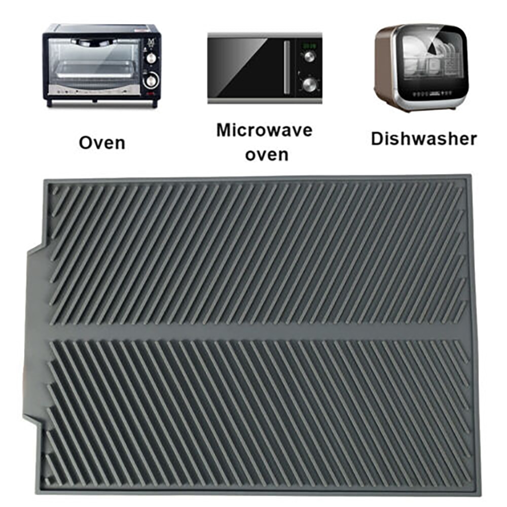 Drain Rack Kitchen Silicone Dish Drainer Tray Large Sink Drying Rack Worktop Organizer Drying Rack For Dishes Tableware