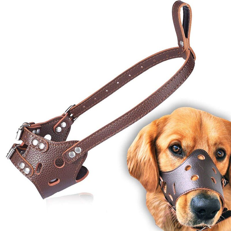 Einstellbare Haustier Hund Maulkorb Leder Hunde Mund Abdeckung Training Muzzles Maske Anti-beißen für Große Kleine Hund Pet Produkte