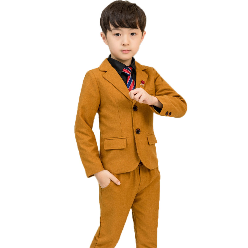 Blume Jungen Hochzeit Kleid freundlicher Gastgeber Blazer Hosen 2 stücke Kleidung einstellen freundlicher Party Klavier Tanz Leistung zeremonie Kostüm