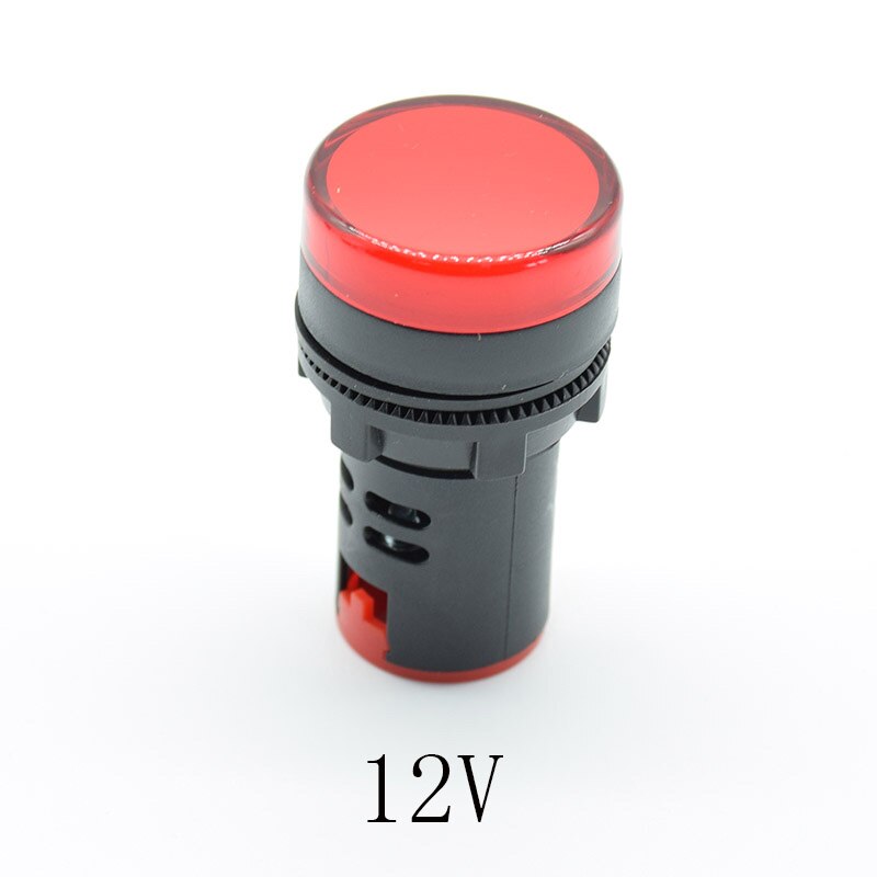 1pc 22mm 12V 24V 110V 220V 22mm Panel Mount LED Power Indicator Pilot Signal Light Lamp red blue green white yellow lamp