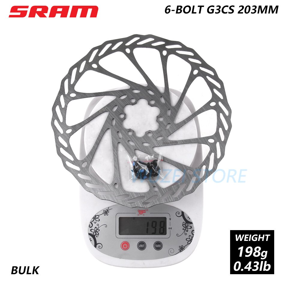 SRAM AVID-disco de freno central G3, 160/180/203mm, HS1, 6 tornillos, rotor, CNTRLN XR, rotores de disco de bloqueo central, 1 unidad: G3 203mm No box