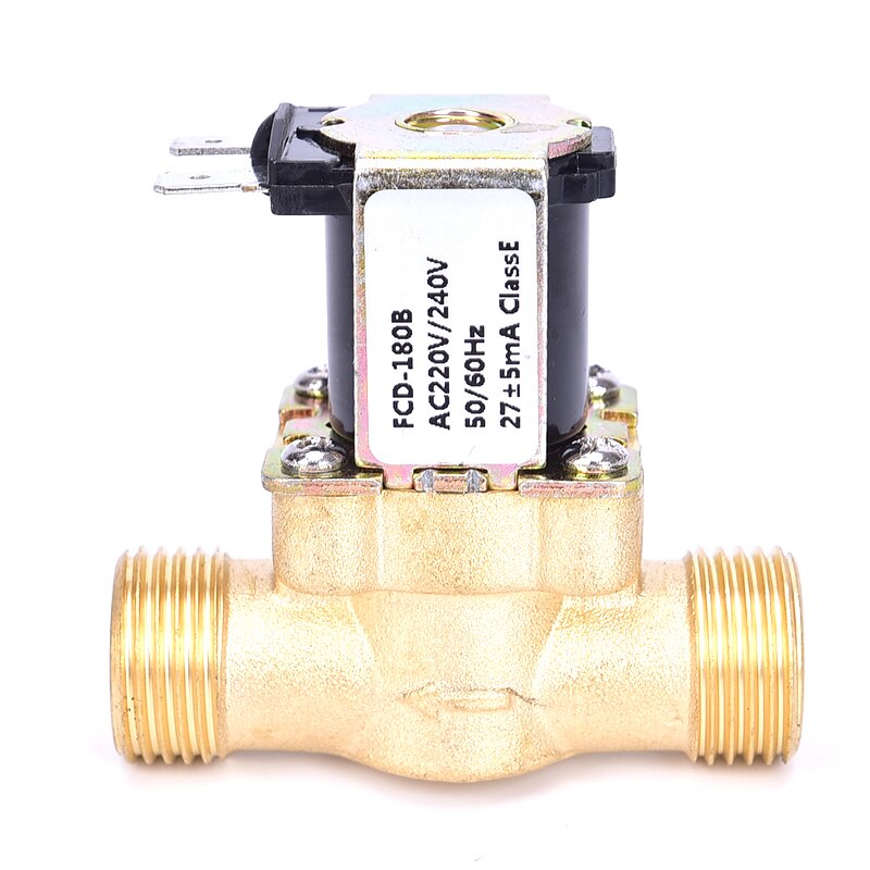 1/2in Solenoid Valve Water Valve AC 220V/240V Electric Valve Normally Closed Brass DC 12V 24V