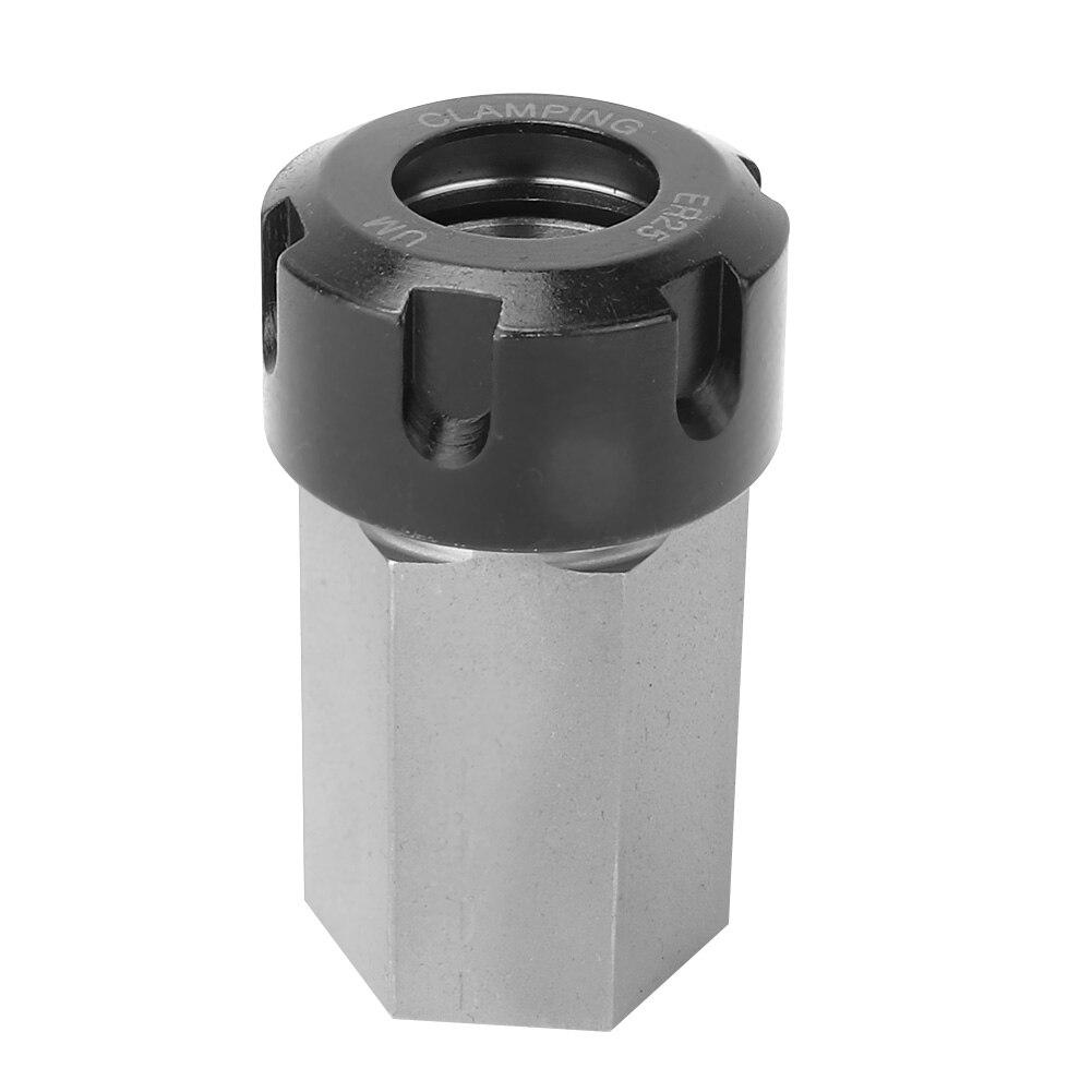 ER25 Collet Block Chuck Collet for Lathe Engraving Machine ER25 Hex Collet: Hexagonal handle