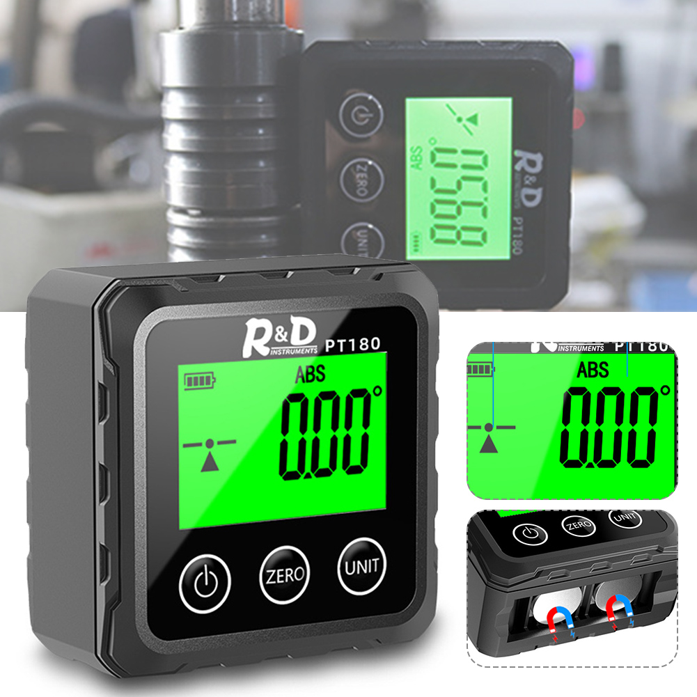 Cyfrowy poziom kątomierz inklinometr elektroniczny inklinometr próbnik narzędzia pomiarowe podświetlenie LCD celownik kątowy narzędzie pomiarowe