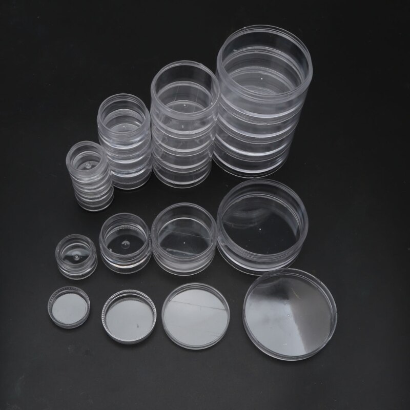 1 Set 5 Layer Cilinder Stapelbaar Bead Containers Plastic Ronde Clear Storage Jar Box Voor Kralen Knoppen Ambachten Kleine Item