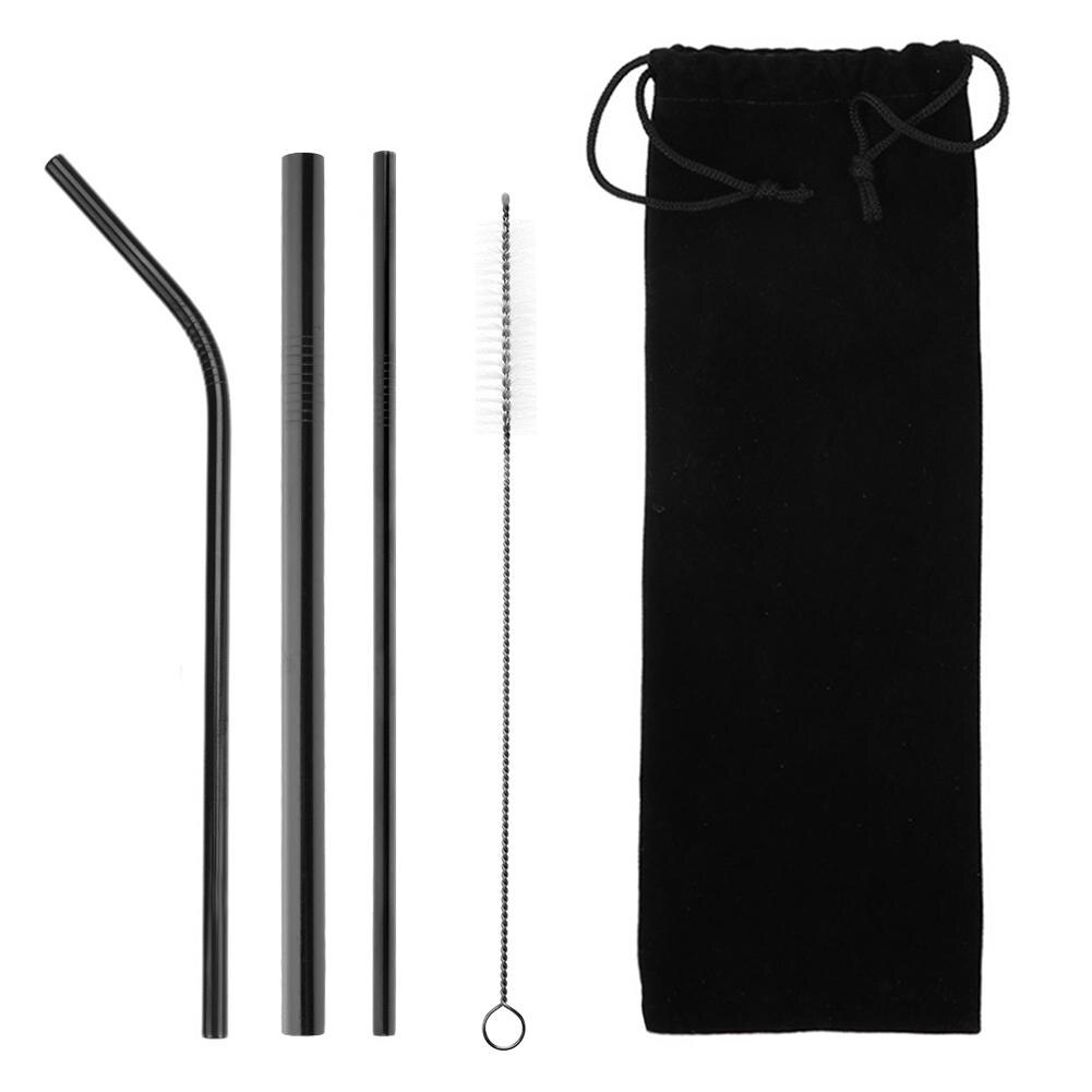 Reusable Drinking Straw Stainless Steel Drinking Tube Straw Bend/Unbend Pipette Suction Pipes Bar Accessories