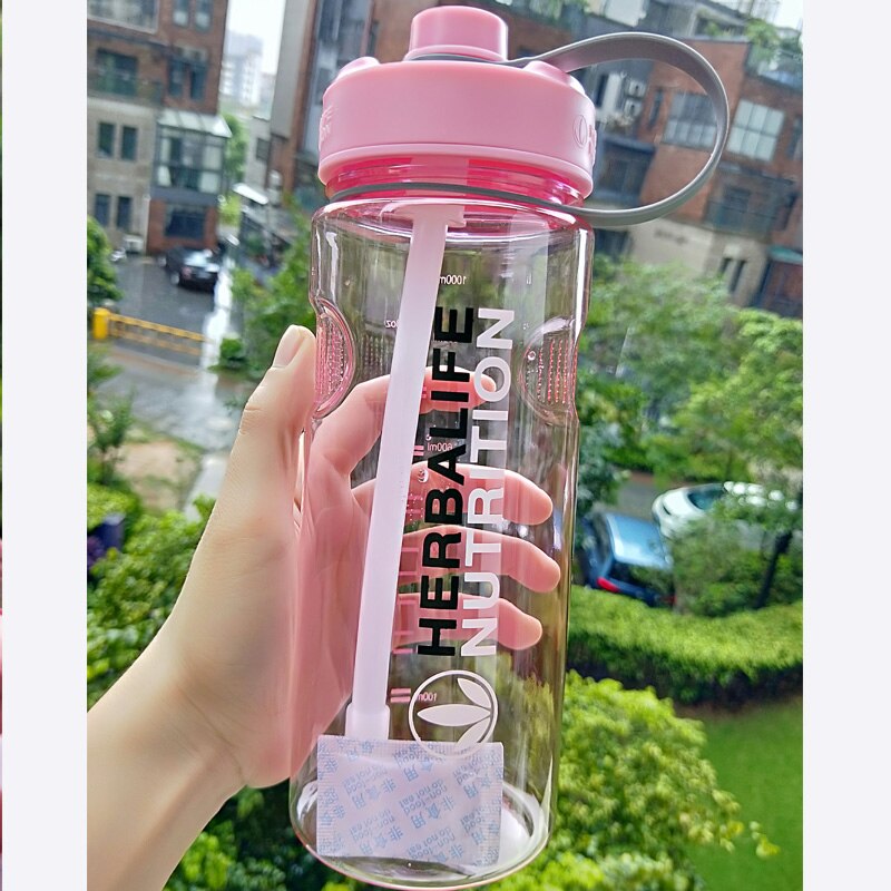 6 color Herbalife nutrición 24Fit leche 1000ml la botella con paja dentro botella espacial hervidor de agua libre de BPA: 5