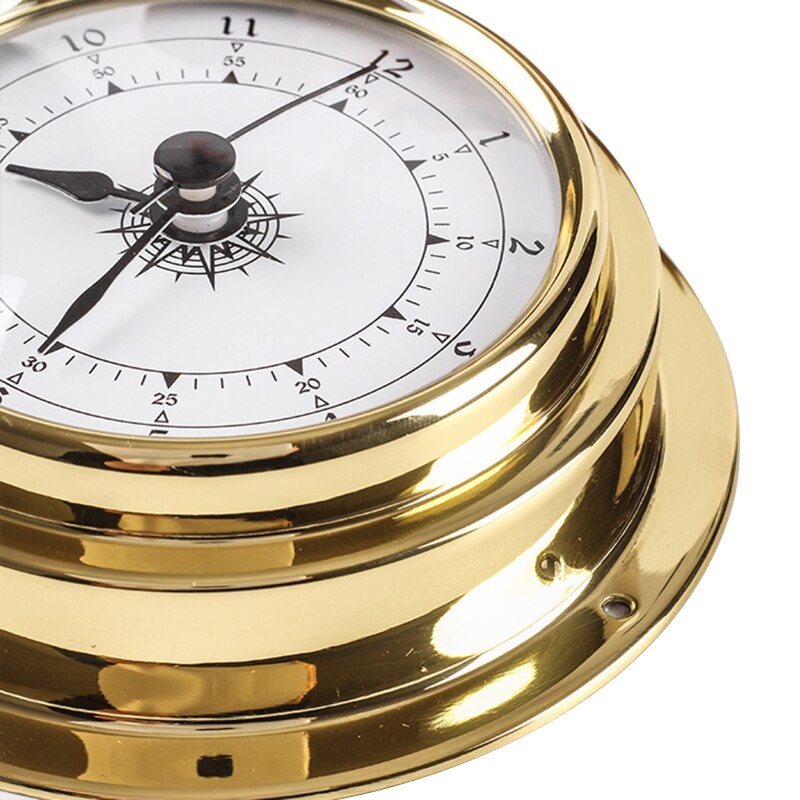 Ensemble de 4 pièces thermomètre hygromètre baromètre, horloge coque en cuivre Zirconium Marine pour Station météo, M5TF