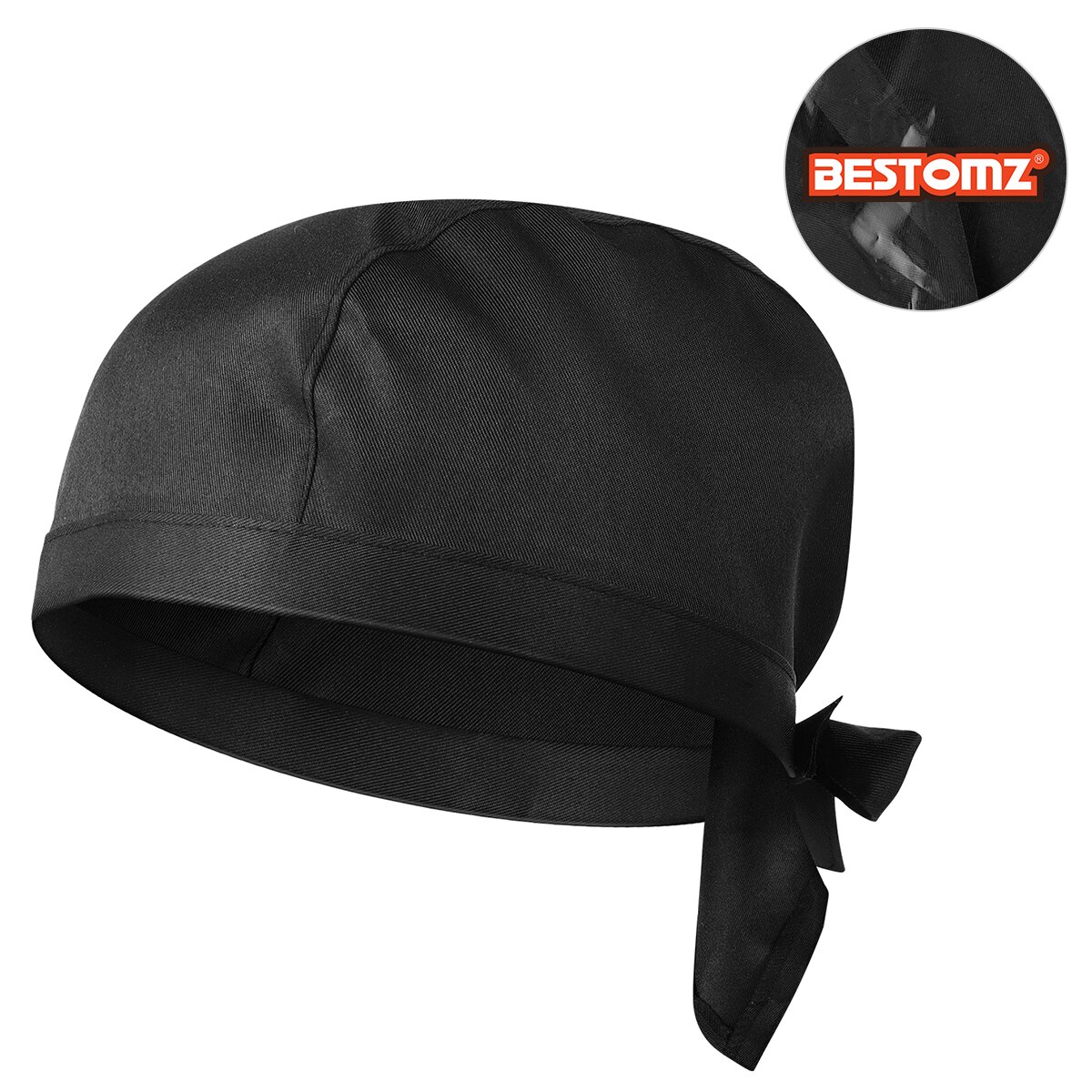 BESTOMZ Pirate Chef Hat Waiter Uniform Cap Bakery BBQ Grill Hat Restaurant Cook Work Hat (Black)