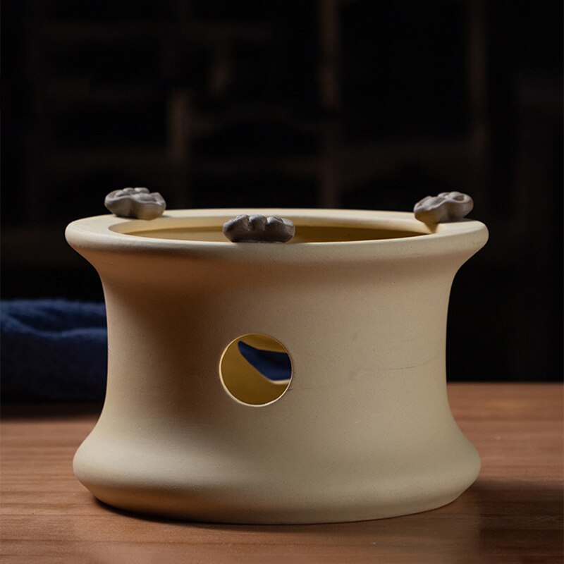 Estufa de té creativa, calentador de velas de Barro Natural, Base de tetera Vintage, accesorios de té, calentador de velas, candelabro