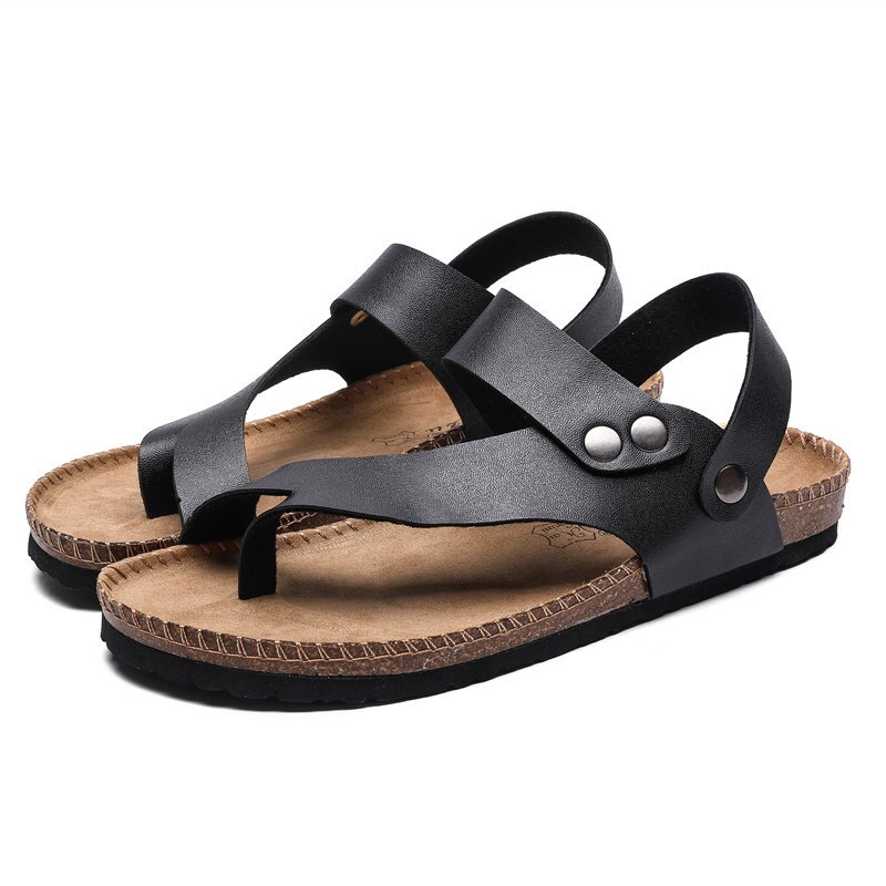 Leren slippers voor heren witte sandalen zomerschoenen heren romeinse sandalen platte schoenen heren sandalen heren casual schoenen