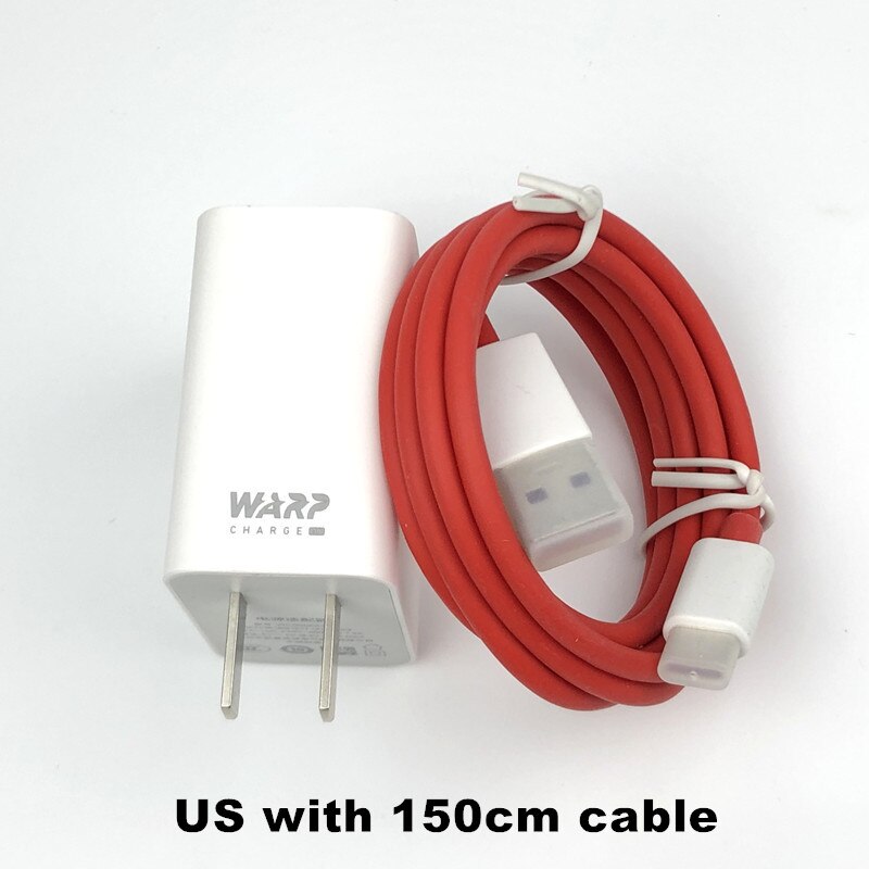 Original OnePlus 7 T Pro Warp Ladegerät 5V 6A EU/UNS Wand Dash 30 Lade adapter schnelle usb c kabel Für Oneplus 7 T 8 8T Pro 6T 6 5T 5: US with 150cm cable