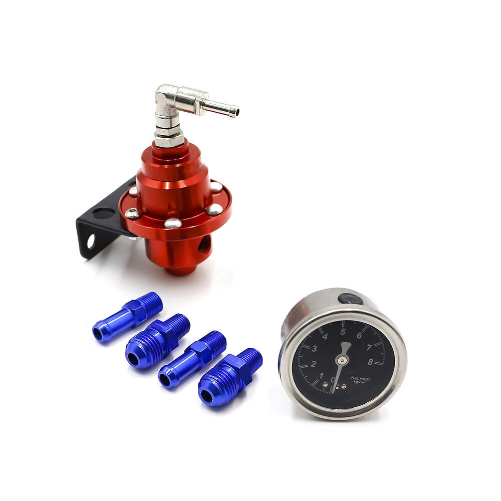 CNSPEED Hight Universal Adjustable Fuel Pressure Regulator Adjustable Fuel Pressure Control without logo YC100332: Red