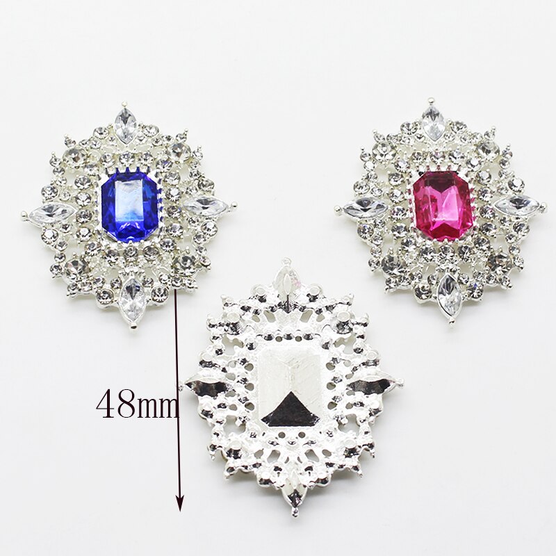 5pcs / lot Alloy Decoration Crystal Flatback DIY Belt Bag Wedding Ribbon Invitation Supply Accessories